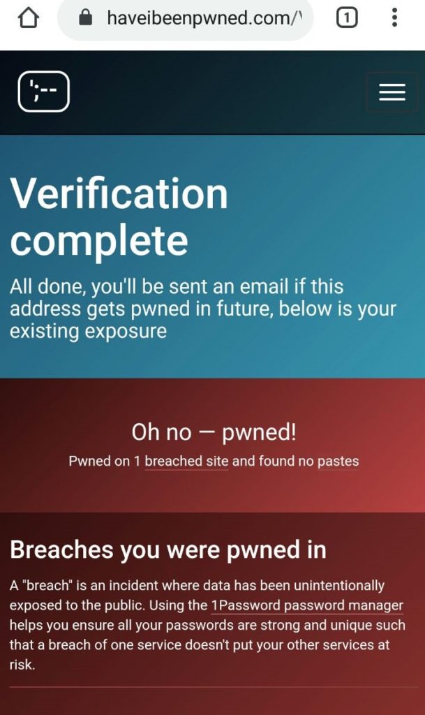 messaggio di mail hackerata